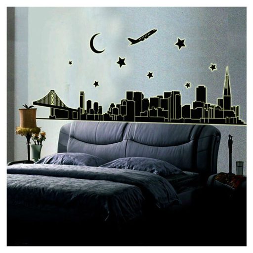 Város, éjjel világító falmatrica