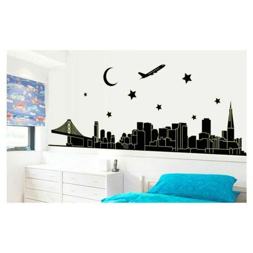 Város, éjjel világító falmatrica