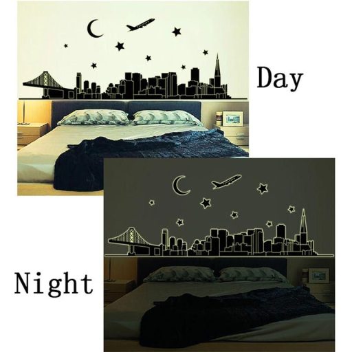 Város, éjjel világító falmatrica