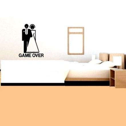 Game over, egyedi falimatrica legénybúcsúra a Dekormatrticák Webáruháztól