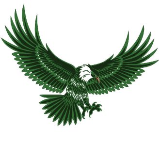 Szárnyaló sas – zöld-fehér falmatrica