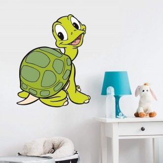 Mosolygó teknős, gyerekszoba falmatrica
