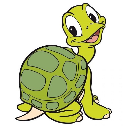 Mosolygó teknős, gyerekszoba falmatrica