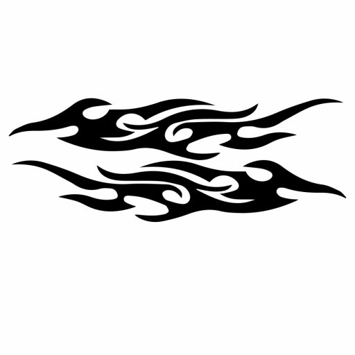 Absztrakt lángcsóva, autómatrica visszapillantóra