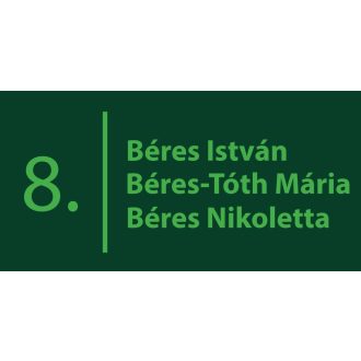 Ajtó és nevek, postaláda matrica, színes