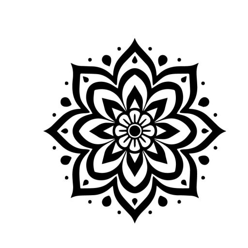 Virágmandala, falmatrica