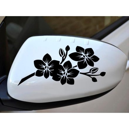 Orchidea autómatrica visszapillantóra a Dekormatricák webáruház autómatricái közül
