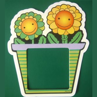 Mosolygó virágok, csillámos villanykapcsoló matrica