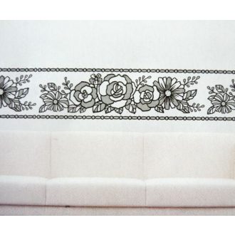 Rózsás bordűr kontúrmatrica