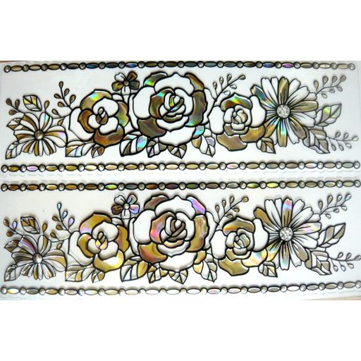 Rózsás bordűr kontúrmatrica