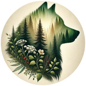 Erdő mélyén, falmatrica