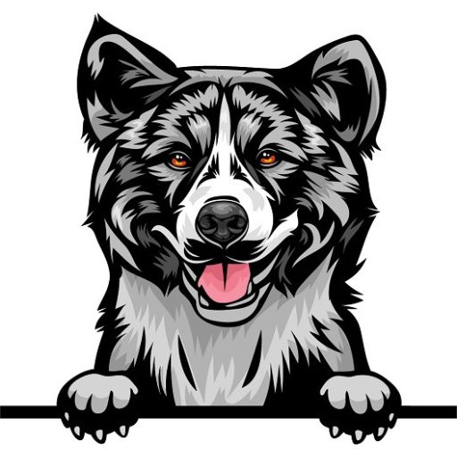 Amerikai Akita rajzos autómatrica