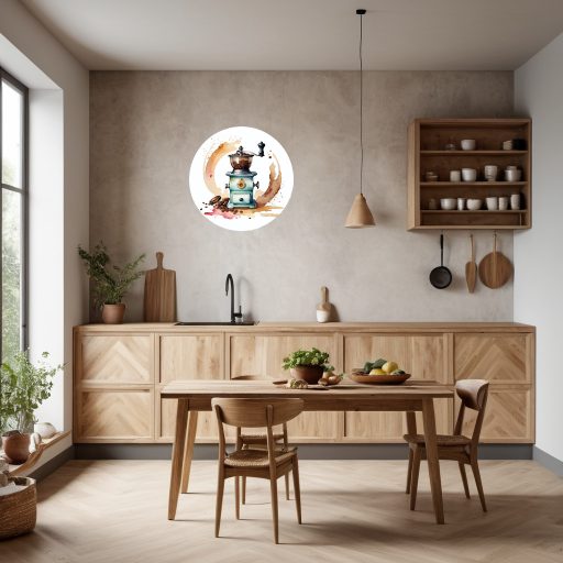 Retro kávédaráló, konyhai falmatrica