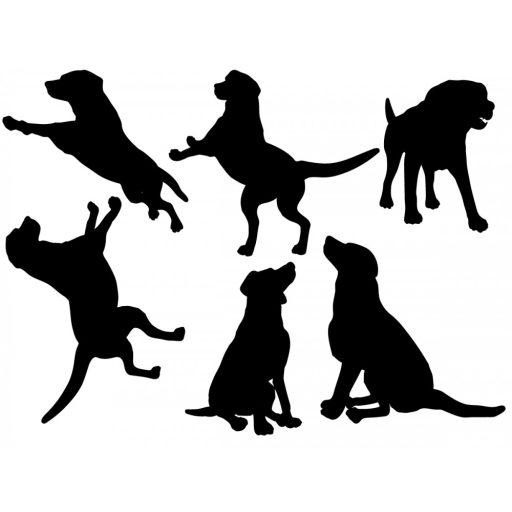 Játékos kiskutyák, falmatrica