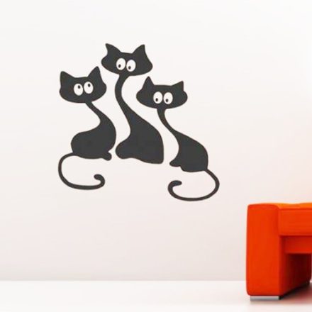 Macsekok, cicás falmatrica a Dekormatricák webáruházban
