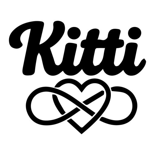 Kitti, játékosan elegáns névmatrica az autódra