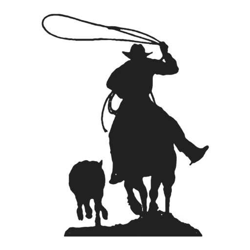 Lasszóvadász falmatrica western stílusban