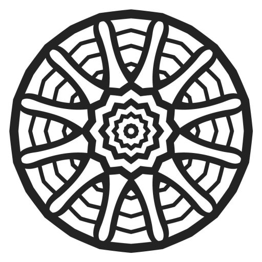 Spirituális Napfonat Mandala, falmatrica