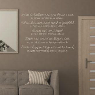 Merni, hogy azt tegyem, szöveges falmatrica 