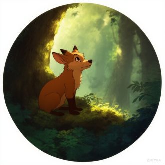 Kisróka az erdő mélyén, falmatrica gyerekszobába