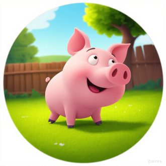 Incselkedő kismalac, állatos gyerekszoba falmatrica