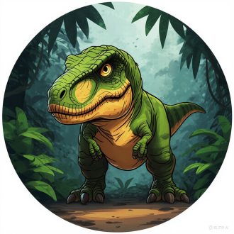 Figyelő dínó, falmatrica fiúknak