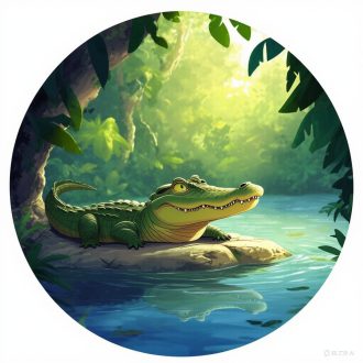 Sütkérező krokodil, falmatrica gyerekeknek