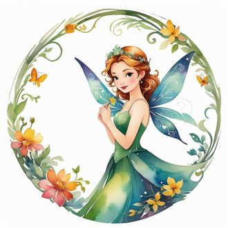 Virágot fogó tündér, falmatrica lányoknak
