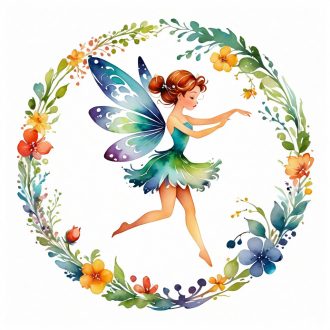 Táncoló tündér, lányos falmatrica