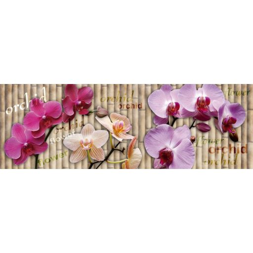 Orchideák, konyhai matrica hátfal, 180 cm