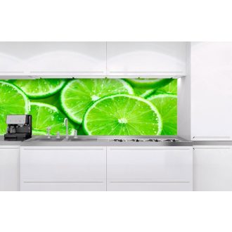 Lime szeletek, konyhai matrica hátfal, 180 cm