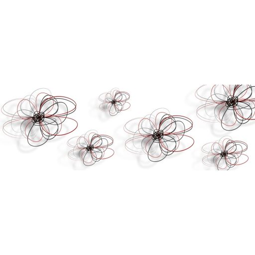 Rajzolt virágok, konyhai matrica hátfal, 180 cm