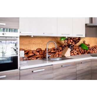 Kávé szemek, konyhai matrica hátfal, 260 cm