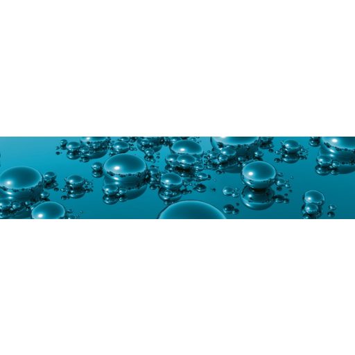 Kék buborékok, konyhai matrica hátfal, 260 cm