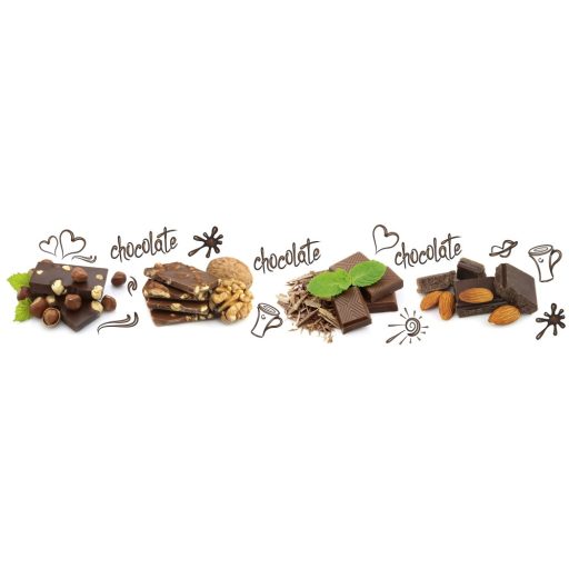 Csokoládé, konyhai matrica hátfal, 260 cm