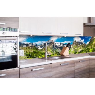 Havas hegyek, konyhai matrica hátfal, 260 cm