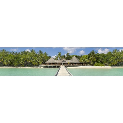 Trópusi paradicsom, konyhai matrica hátfal, 260 cm