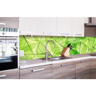 Átlátszó levelek, konyhai matrica hátfal, 260 cm