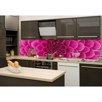 Rózsaszín virág, konyhai matrica hátfal, 260 cm