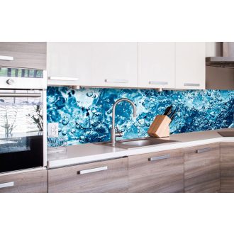 Buborékos víz, konyhai matrica hátfal, 260 cm