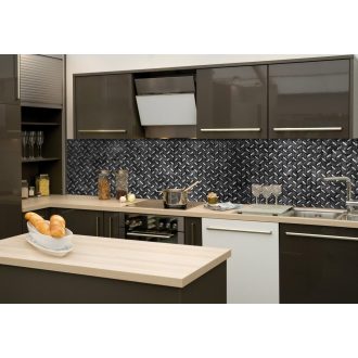 Acél, konyhai matrica hátfal, 260 cm