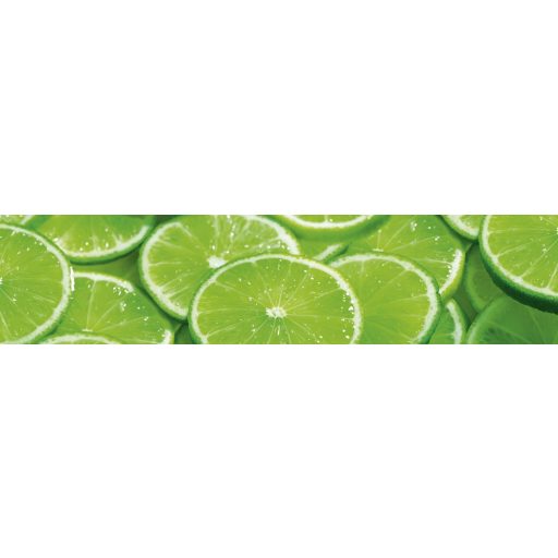 Lime szeletek, konyhai matrica hátfal, 260 cm