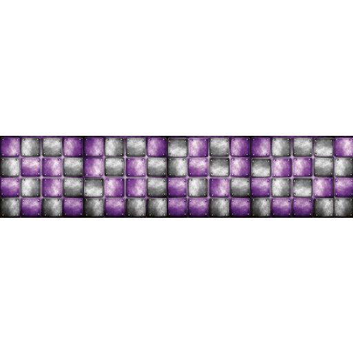 Lila fekete csempék, konyhai matrica hátfal, 260 cm