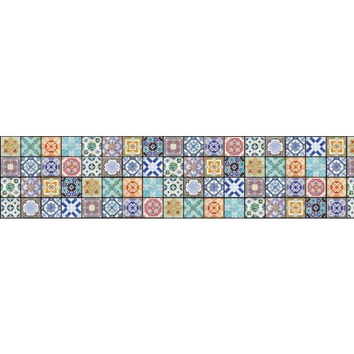Csempeminták, konyhai matrica hátfal, 260 cm