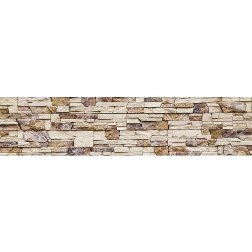 Vintage téglafal, konyhai matrica hátfal, 260 cm