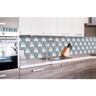 3D geometrikus fal, konyhai matrica hátfal, 260 cm