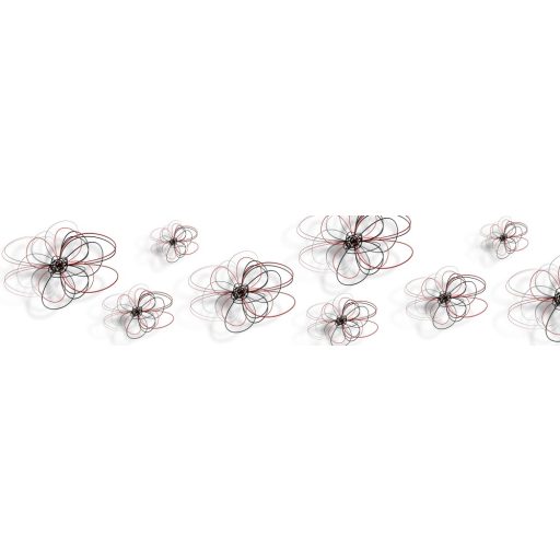 Rajzolt virágok, konyhai matrica hátfal, 260 cm