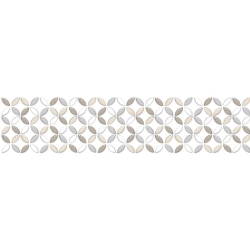 Geometrikus virágok, konyhai matrica hátfal, 260 cm