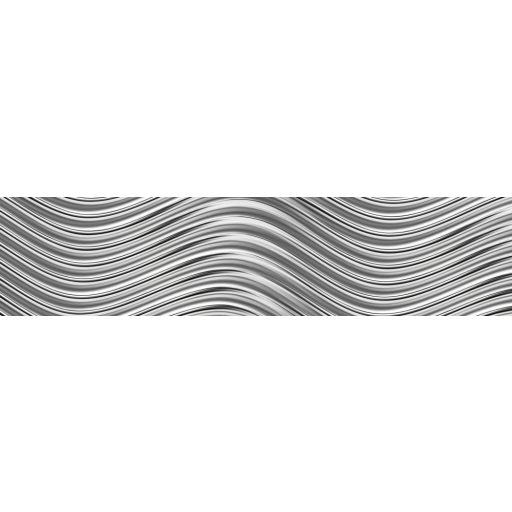 Metálos hullámok, konyhai matrica hátfal, 260 cm