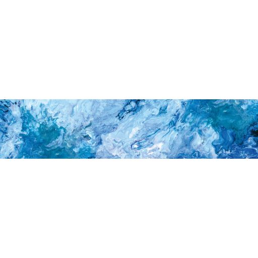 Kék absztrakt fal, konyhai matrica hátfal, 260 cm